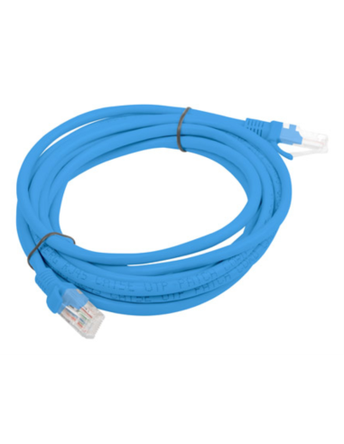 CABLE RED LANBERG LATIGUILLO CAT.6 UTP 3M AZUL FLUKE PASSED