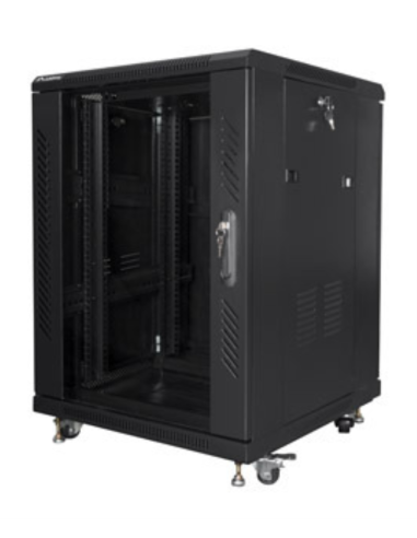 ARMARIO RACK LANBERG 15U 600X600 AUTO ENSAMBLADO 19" HASTA 800KG NEGRO
