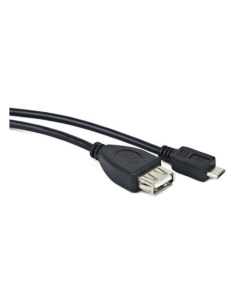 CABLE USB LANBERG MICRO M A USB-A F 2.0 OTG NEGRO 15CM OEM