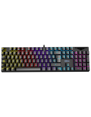 TECLADO GAMING KROM KASIC ES USB RETROILUMINADO MECANICO NEGRO