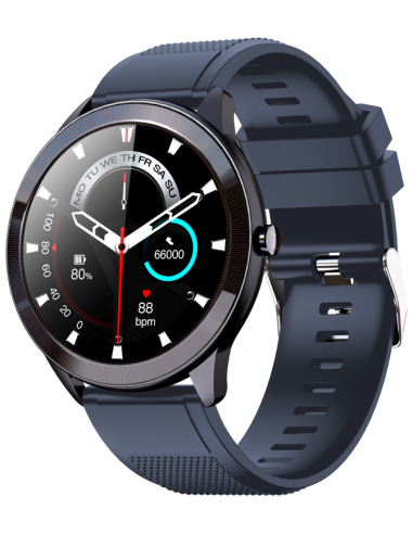 SMARTWATCH LEOTEC 1,28" MULTISPORT WAVE AZUL PANTALLA REDONDA