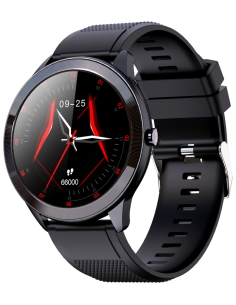 SMARTWATCH LEOTEC 1,28" MULTISPORT WAVE NEGRO PANTALLA REDONDA