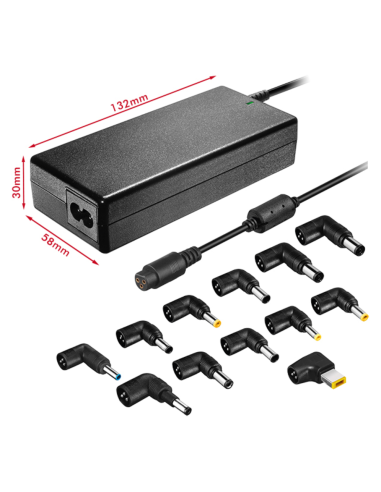 CARGADOR DE PORTATIL LEOTEC HOME 90W AUTOMATICO 12 CONECTORES 15-20V