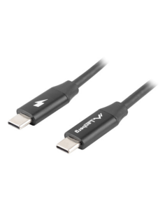 CABLE LANBERG USB C MACHO/MACHO 1M QUICK CHARGE 4.0 NEGRO