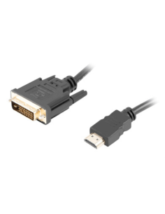 CABLE HDMI LANBERG MACHO DVI MACHO 24+1 1,8M DUAL LINK GOLD 4K