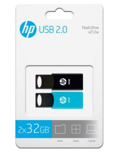 MEMORIA USB 2.0 HP 2x32GB TWIN