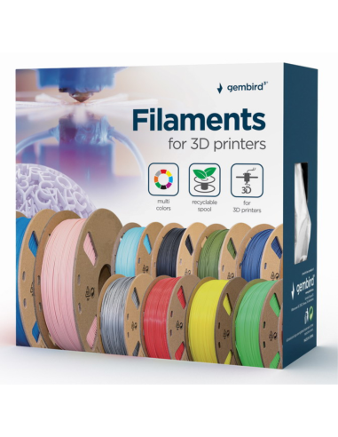 FILAMENTO GEMBIRD PLA 1,75mm 200g ROJO