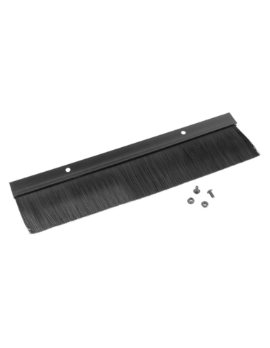PANEL CEPILLO PARA ENTRADA CABLE RACK 19" NEGRO