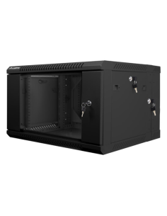 ARMARIO LANBERG MURAL DOBLE SECCION RACK 19" 6U/600X600 FLAT PACK NEGRO