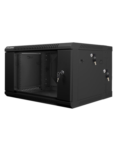 ARMARIO LANBERG MURAL DOBLE SECCION RACK 19" 6U/600X600 FLAT PACK NEGRO