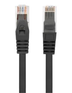 CABLE RED LANBERG LATIGUILLO CAT.6 UTP LSZH CU 3M NEGRO FLUKE PASSED