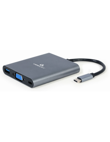 HUB GEMBIRD 6 EN 1 USB C GRIS