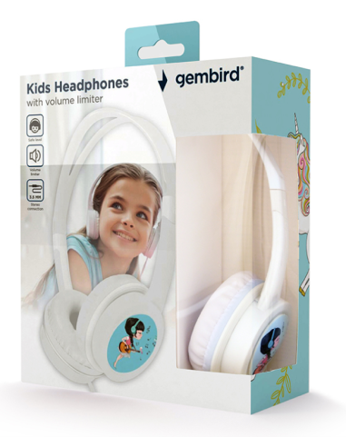 AURICULARES GEMBIRD MHP-JR-W INFANTIL BLANCO ALAMBRICO JACK 3.5MM