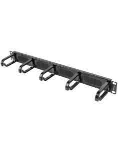 ORGANIZADOR DE CABLES LANBERG 5 ANILLOS 19" 1U TIPO B NEGRO