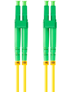 CABLE DE FIBRAOPTICA LANBERG 1M MONO LC/APC-LC/APC DUPLEX G657A1 LSZH AMARILL