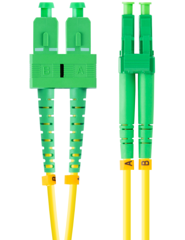 CABLE DE FIBRAOPTICA LANBERG 2M MONO SC/APC-LC/APC DUPLEX G657A1 LSZH AMARILL