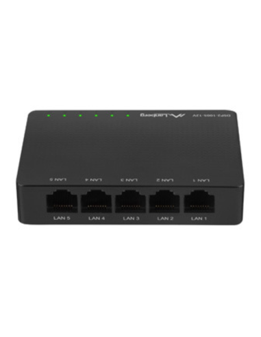 SWITCH LANBERG 5 PUERTOS GIGABIT RJ45 ETHERNET