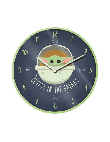 RELOJ PARED STAR WARS MANDALORIAN CUTEST IN THE GALAXY