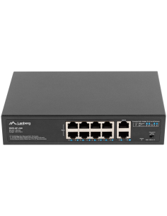SWITCH LANBERG 10 PTOS 100MB 8xPOE+/2x GBIT ETHER 120W RACK 10"/19"