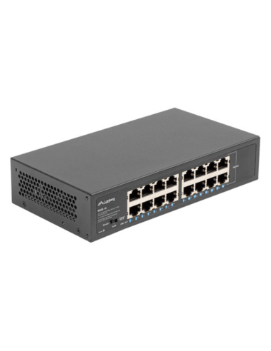 SWITCH LANBERG 16 PUERTOS GIGABIT ETHERNET RACK 10"/19"