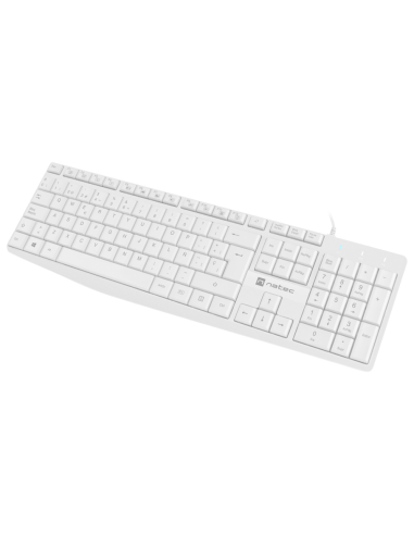 TECLADO NATEC NAUTILUS SLIM LAYOUT USB BLANCO