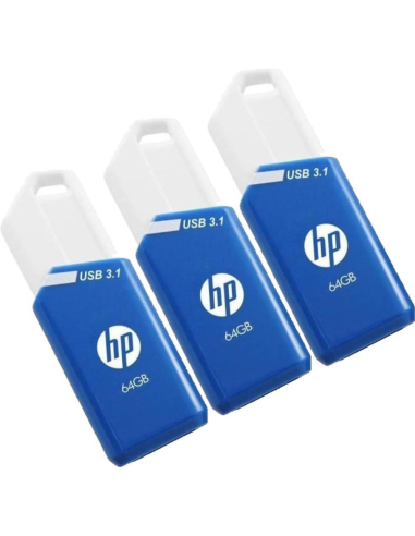 MEMORIA USB 3.1 HP 3x64GB X755W PACK AZUL