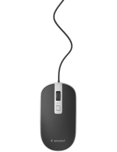 RATON GEMBIRD MUS-4B-06-BS OPTICAL 1200 DPI BLACK SILVER USB