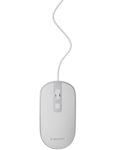 RATON GEMBIRD MUS-4B-06-WS OPTICAL 1200 DPI WHITE SILVER USB