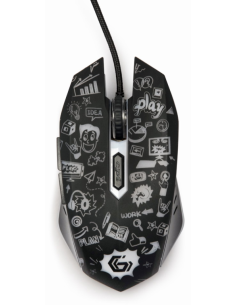 RATON GEMBIRD MUS-6B-GRAFIX-01 OPTICAL 3600DPI NEGRO USB