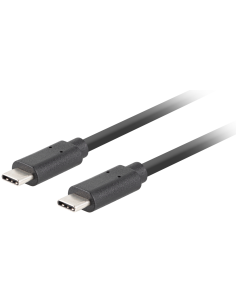 CABLE USB-C LANBERG 3.1 GEN 2 MACHO/MACHO 10GB/S PD100W 1M NEGRO