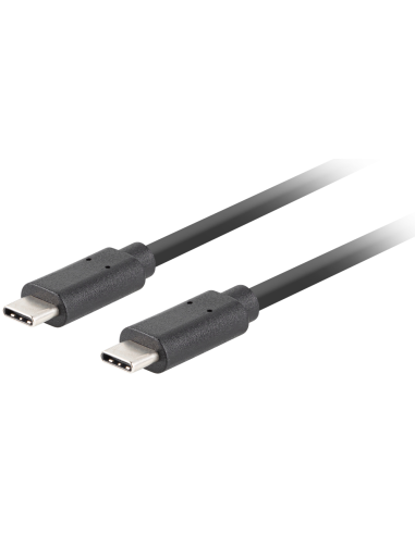 CABLE USB-C LANBERG 3.1 GEN 2 MACHO/MACHO 10GB/S PD100W 1.8M NEGRO