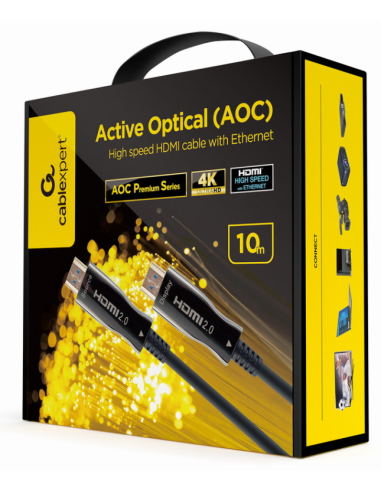 CABLE HDMI GEMBIRD DE ALTA VELOCIDAD CON OPTICA ACTIVA AOC CON ETHERNET 10 M