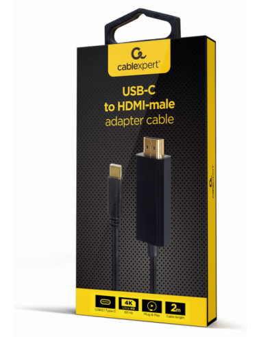 ADAPTADOR USB-C A HDMI-MACHO 4K 60HZ 2 M NEGRO