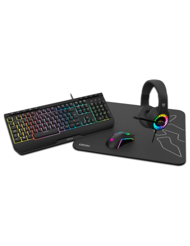 PACK KROM 4 EN 1 RGB KENYA GAMING COMBO