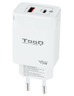 CARGADOR DE PARED TOOQ GAN USB C PD USB-A QC 45W