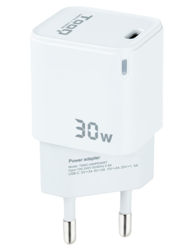 CARGADOR DE PARED TOOQ GAN USB-C PD 30W
