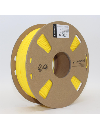 FILAMENTO GEMBIRD PLA AMARILLO, 1,75 MM, 1 KG