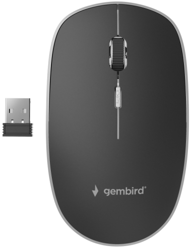 RATON GEMBIRD OPTICO SILENCIOSO NEGRO RF INALAMBRICO PILAS