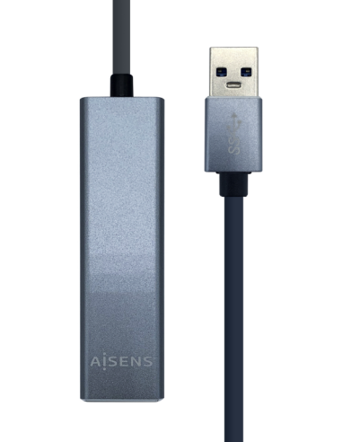 HUB AISENS USB 3.0 A ETHERNET GIGABIT HUB 3XUSB3.0 GRIS 15CM