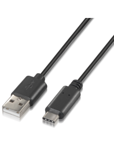 CABLE AISENS USB 2.0 3A TIPO USB-C M-A M NEGRO 0.5M