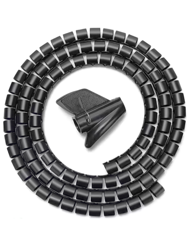 ORGANIZADOR CABLE AISENS EN ESPIRAL 25MM NEGRO 1.0M