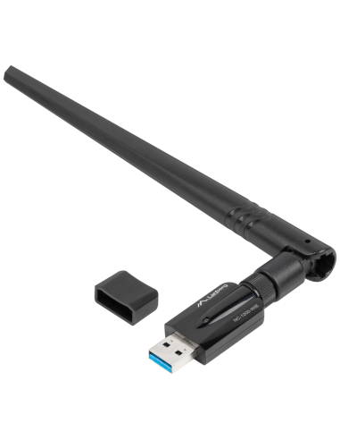 ADAPTADOR RED LANBERG USB WIFI 1200 MB/S DUAL BAND CON ANTENA