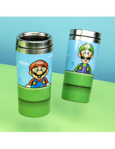 VASO VIAJE METALICO SUPER MARIO TUBERIA LUIGI Y MARIO