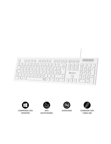 TECLADO SUBBLIM BUSINESS SLIM BLANCO USB / SUBKBC-0SSK51