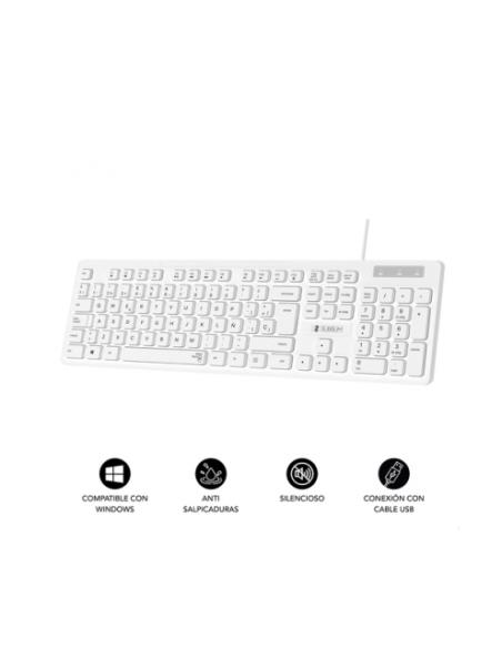 TECLADO SUBBLIM BUSINESS SLIM BLANCO USB / SUBKBC-0SSK51