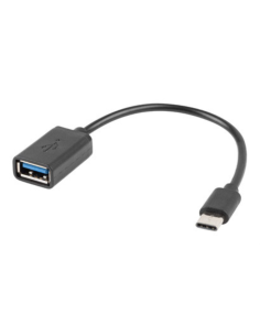 ADAPTADOR LANBERG OTG USB-C(M) A USB-A 2.0 (H) 15 CM NEGRO
