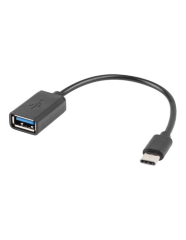 ADAPTADOR LANBERG OTG USB-C(M) A USB-A 2.0 (H) 15 CM NEGRO