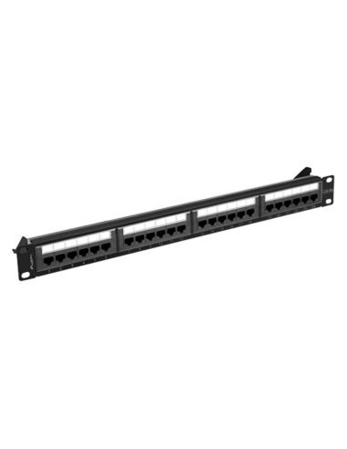 PATCH PANEL LANBERG 24 PUERTOS 1U 19? CAT.6A UTP NEGRO