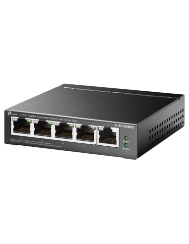 SWITCH TP-LINK PROFESSIONAL 5 PORT GIGABIT EASY SMART 4 PORT POE+