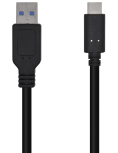 CABLE AISENS USB 3.1 GEN2 10GBPS 3A TIPO USB-C M-A M NEGRO 1,5mt